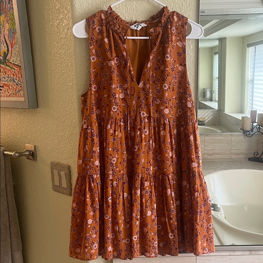 BB Dakota Rust Floral Dress